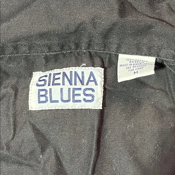 Vintage 90s Sienna Blues Black Vest - Size M - Picture 3 of 8